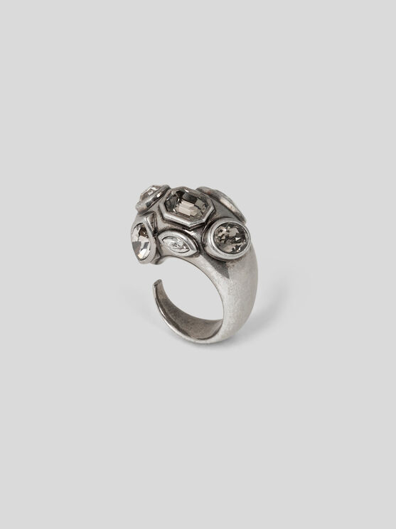Etro , Stoned Ring, Woman, Silver, Size L In Metallic