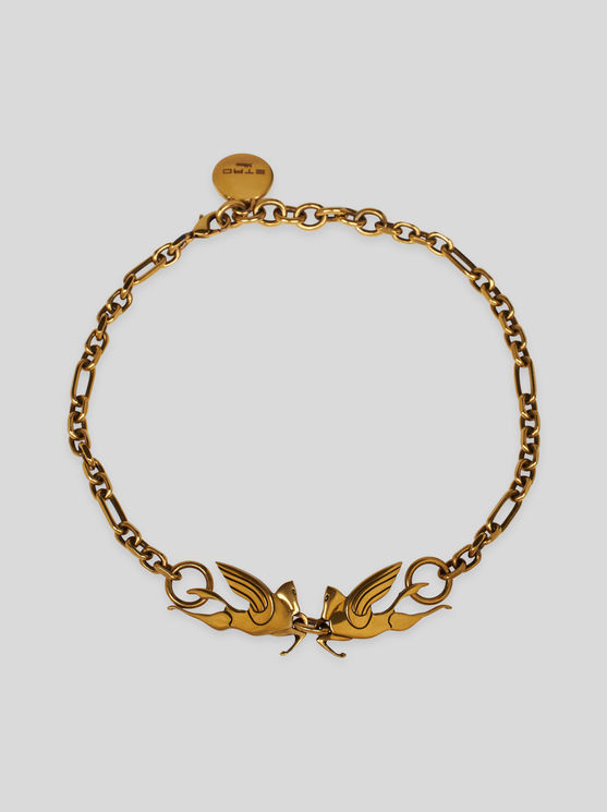 Shop Etro Pegaso Choker In Gold