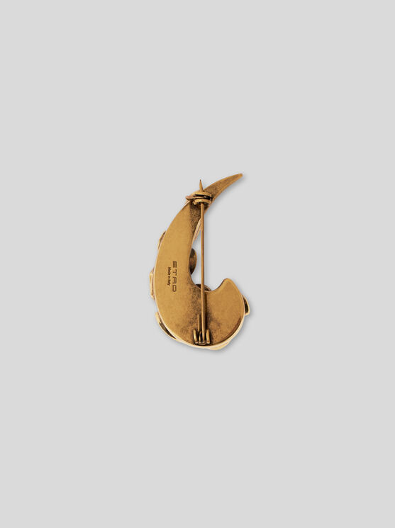 Etro Paisley Brooch In Gold
