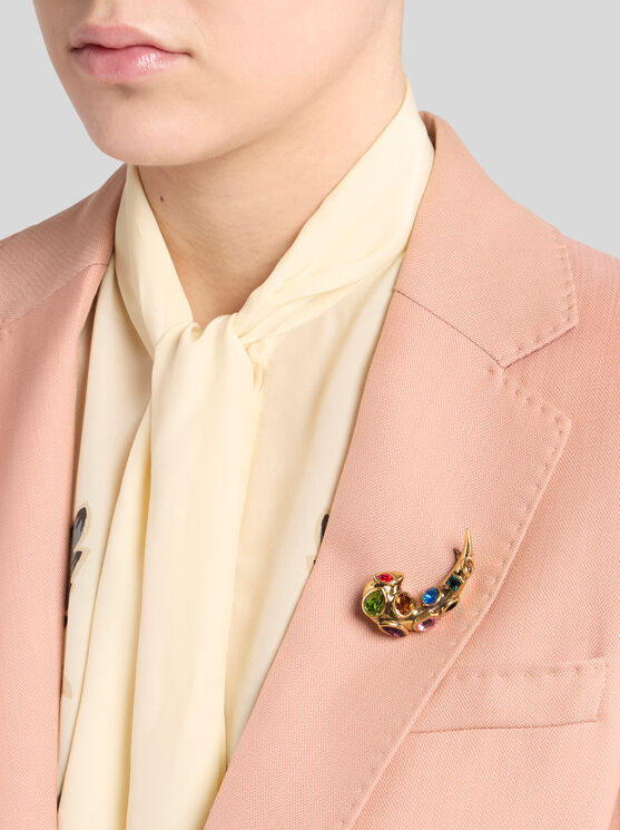 Etro Paisley Brooch In Gold
