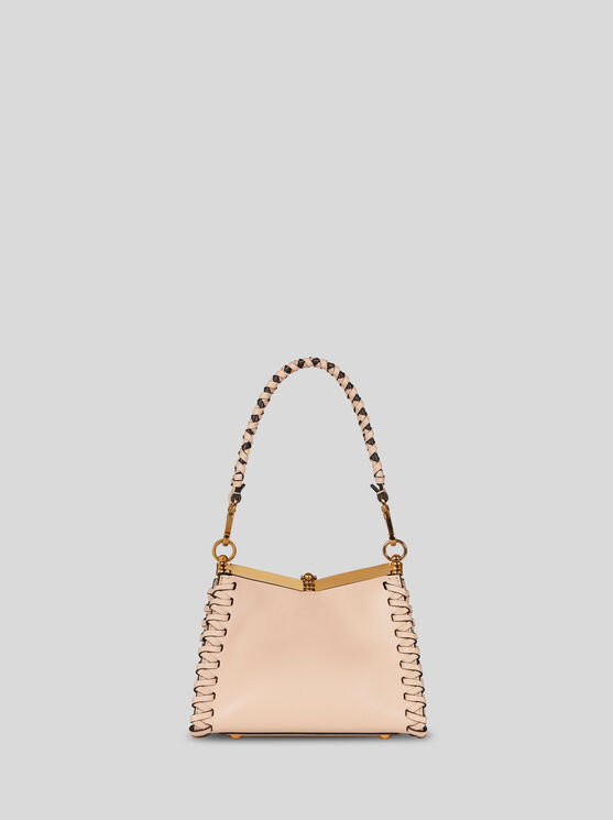 Shop Etro Mini Vela Bag With Thread Work In Pink