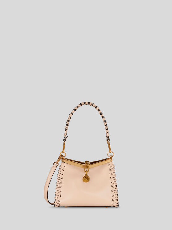 Shop Etro Mini Vela Bag With Thread Work In Pink