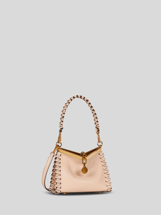 Shop Etro Mini Vela Bag With Thread Work In Pink