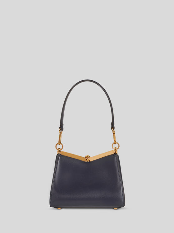 Shop Etro Mini Vela Bag In Navy Blue