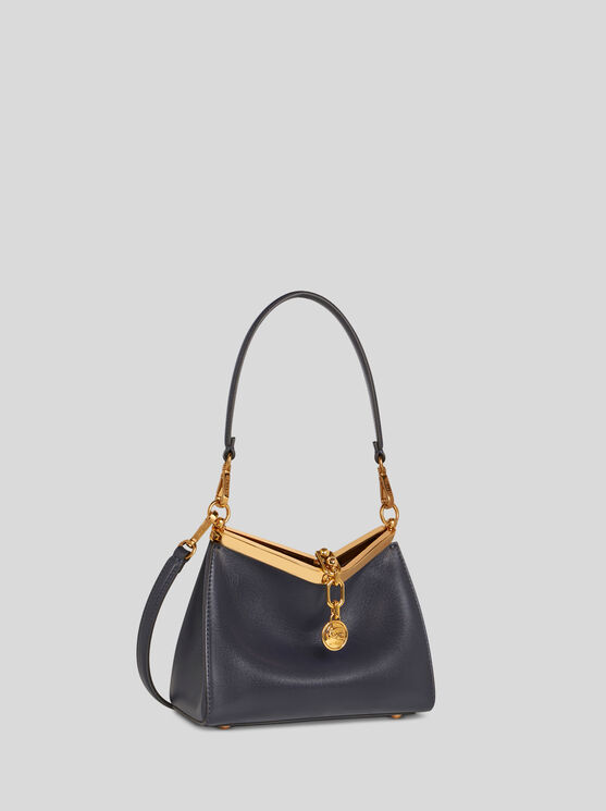 Shop Etro Mini Vela Bag In Navy Blue