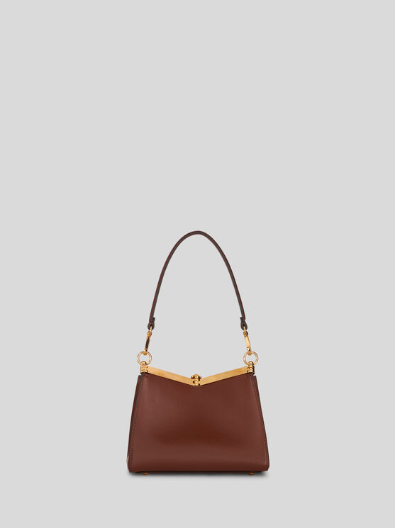 Shop Etro Small Vela Bag In Dark Brown