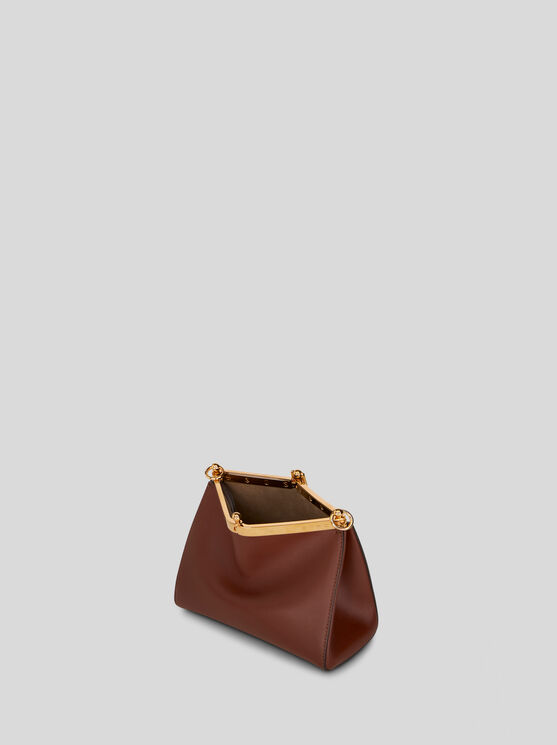 Shop Etro Small Vela Bag In Dark Brown