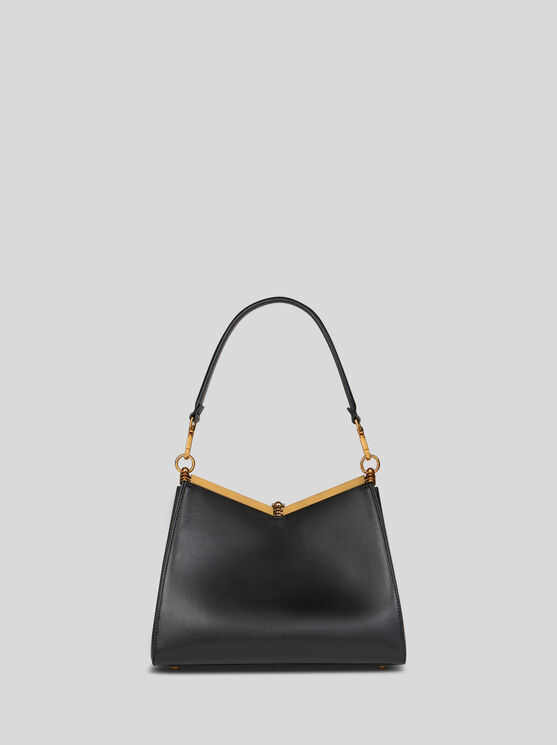 Shop Etro Mittelgrosse Vela-tasche Mit Stickerei In Schwarz