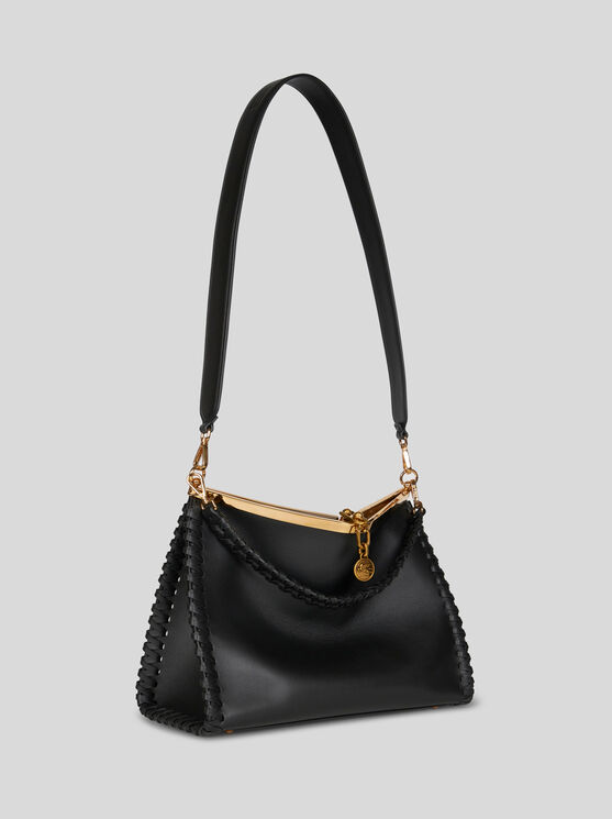 Shop Etro Large Vela Bag With Thread Work In Black