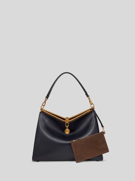 Shop Etro Large Vela Bag In Navy Blue