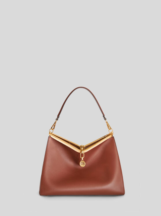 Shop Etro Large Vela Bag In Dark Brown