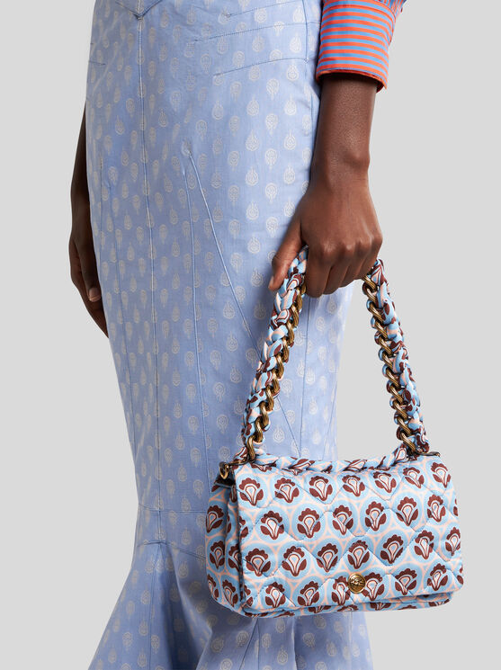 Shop Etro Medium Bond Bag In Light Blue