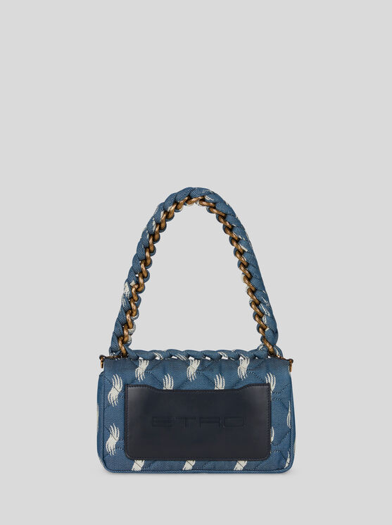 Shop Etro Medium Bond Bag In Navy Blue