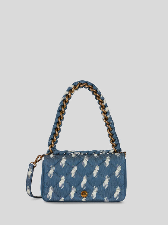 Shop Etro Medium Bond Bag In Navy Blue