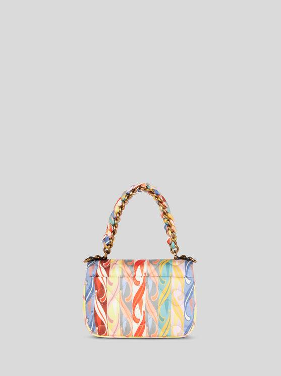 Shop Etro Printed Mini Bond Bag In Light Blue