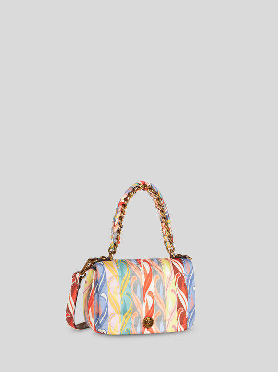 Shop Etro Printed Mini Bond Bag In Light Blue