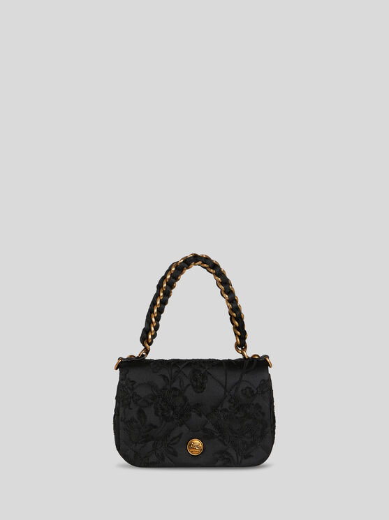 Shop Etro Quilted Mini Bond Bag In Black