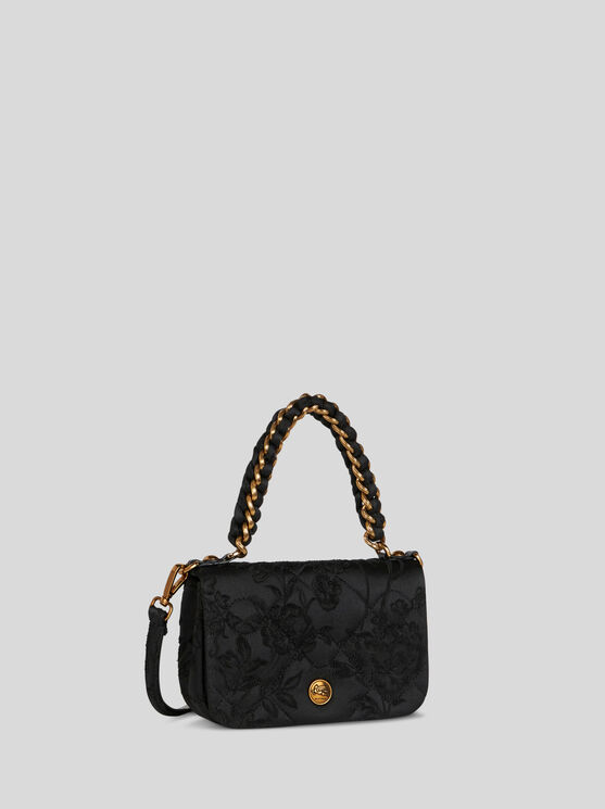 Shop Etro Quilted Mini Bond Bag In Black