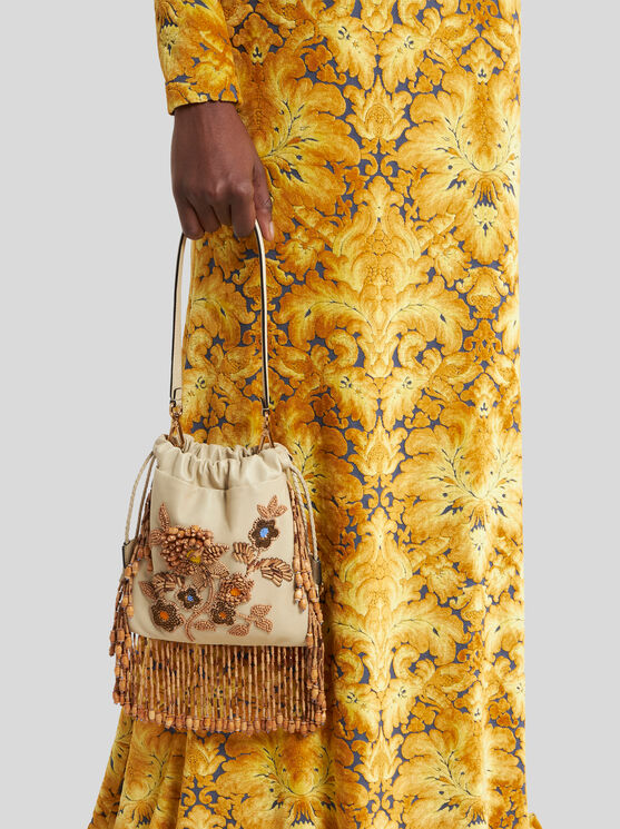 Etro , Kleine Tasche Kalispera Mit Kleinen Perlen Und Fransen, Damen