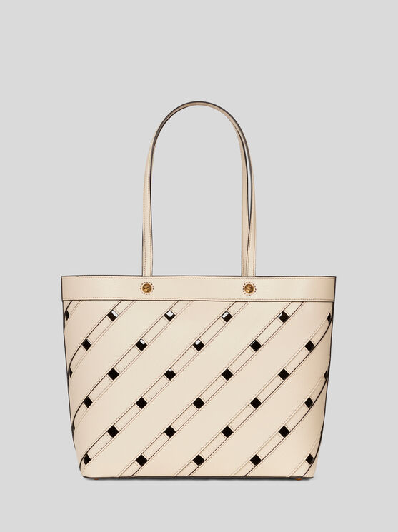 Shop Etro Shopping-bag Mit Cut-out-details Mittelgross In Weiss