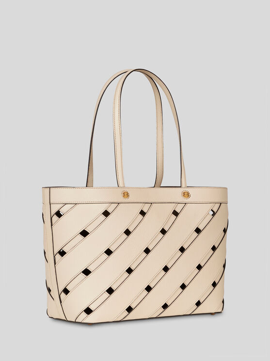 Shop Etro Shopping-bag Mit Cut-out-details Mittelgross In Weiss