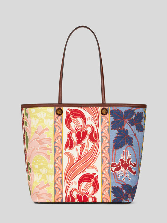 Shop Etro Essential Maxi Printed Bag In Light Blue