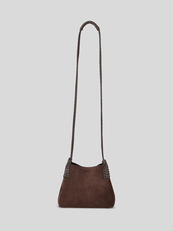 Etro , Mini Libra Tote Bag In Suede, Woman, Brown In Brown