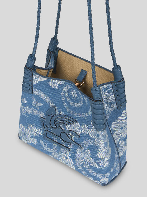Etro Shoppingtasche Libra Mit Schulterriemen In Hellblau