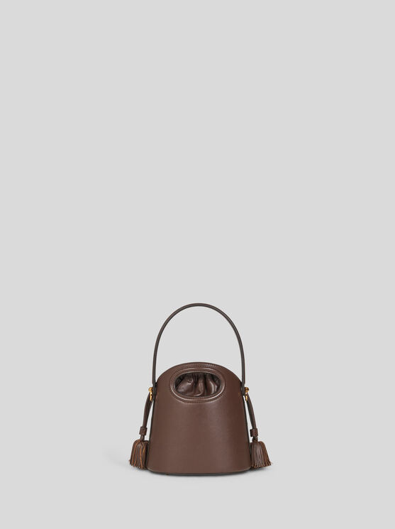 Shop Etro Medium Saturno Bag With Embroidery In Braun