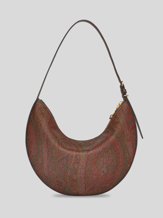 Shop Etro Medium Essential Hobo Bag In Brown