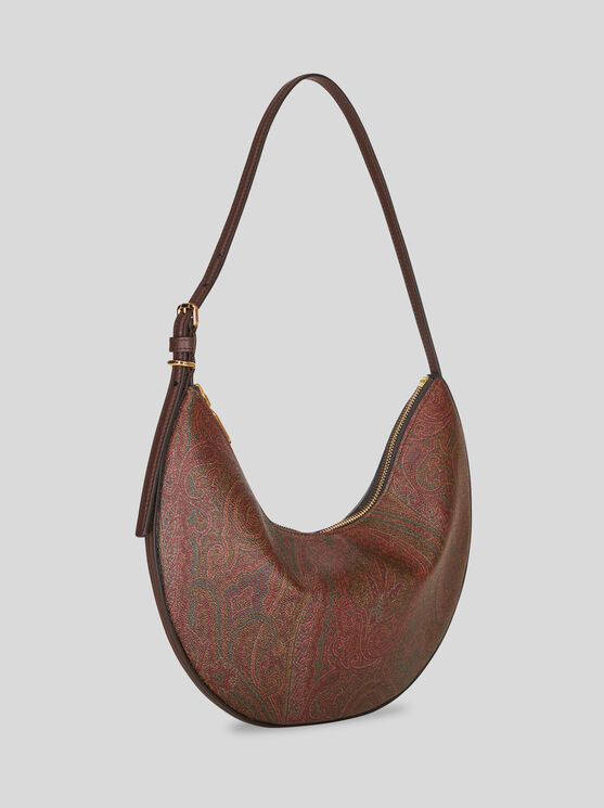 Shop Etro Medium Essential Hobo Bag In Brown