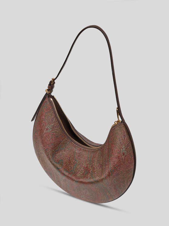 Shop Etro Medium Essential Hobo Bag In Brown