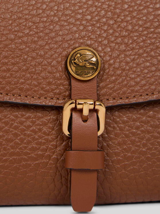 Etro , Geldbörse Pony Aus Gehämmertem Leder, Damen, Kamel