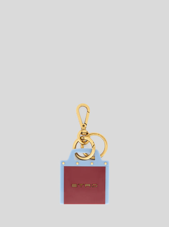 Etro Love Trotter Pegaso-motif Keyring In Red