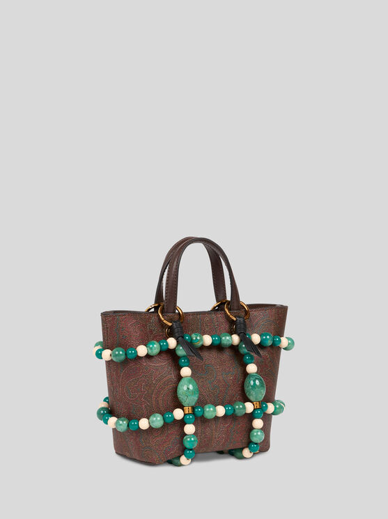 Etro , Decorative Bag Cage With Marbles, Man, Green In Green