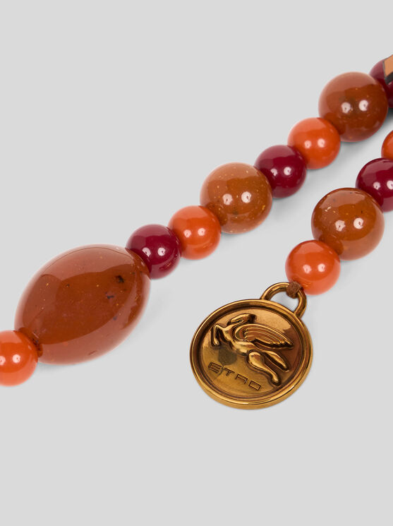 Etro Charm Mit Kugeln Und Pegaso-medaille In Orange