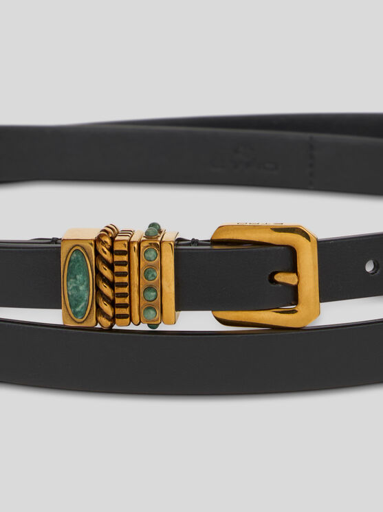 Etro Adjustable Waist Belt In Schwarz