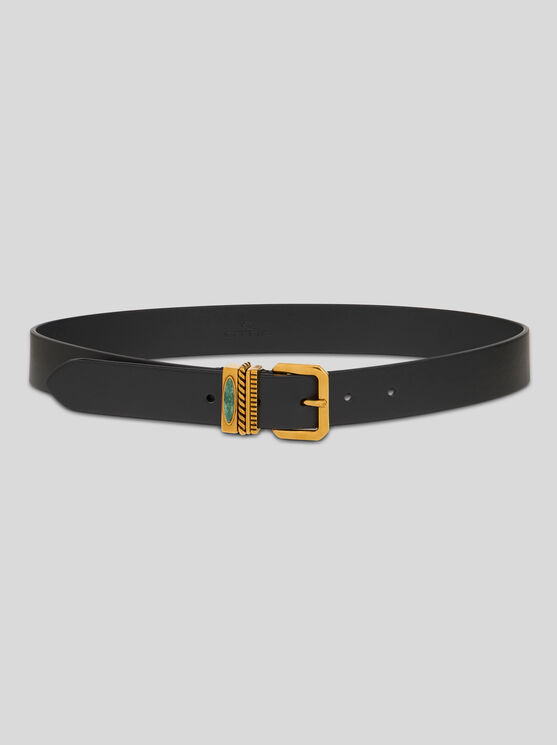 Etro Leather Belt In Schwarz