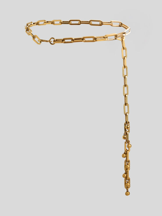 Etro Adjustable Chain Link Belt With Gold Finish In Gold