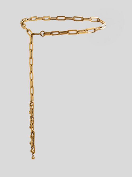 Etro Adjustable Chain Link Belt With Gold Finish In Gold