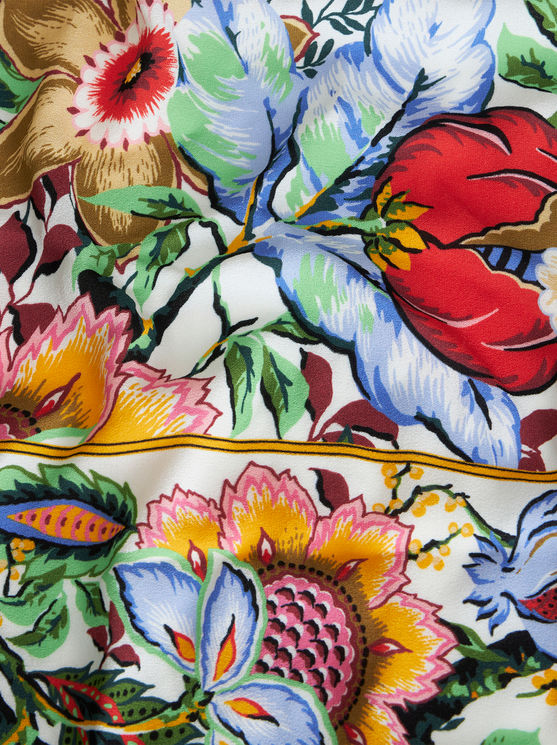 ETRO LONG FLORAL-PRINT DUSTER COAT
