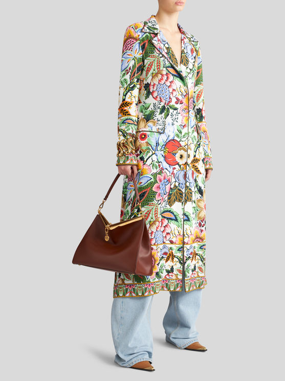 ETRO LONG FLORAL-PRINT DUSTER COAT
