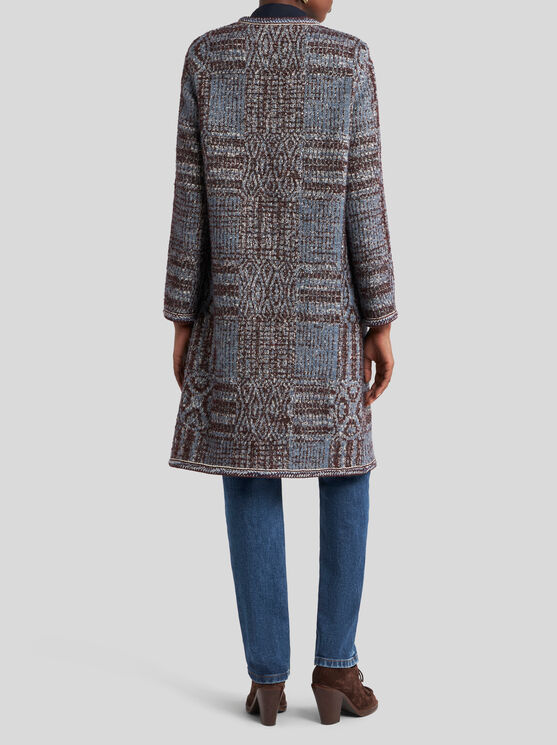 Etro Textured Fabric Long Sleeves Front Pockets In Neutral