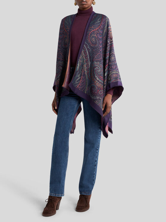 Etro Paisley Open-front Cape