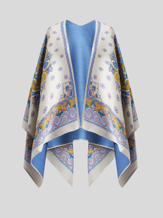 Etro Cape Mit Margeriten In Weiss