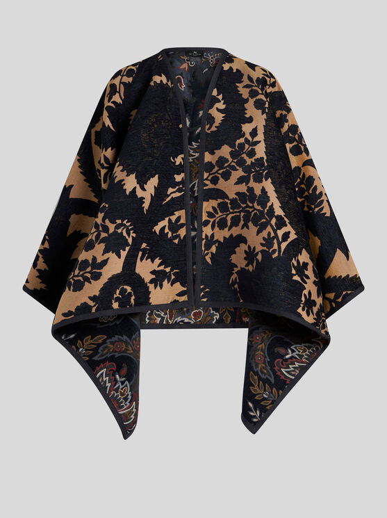 ETRO REVERSIBLE JACQUARD CAPE 