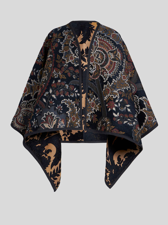 ETRO REVERSIBLE JACQUARD CAPE 