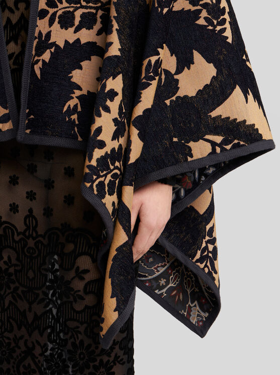 ETRO REVERSIBLE JACQUARD CAPE 