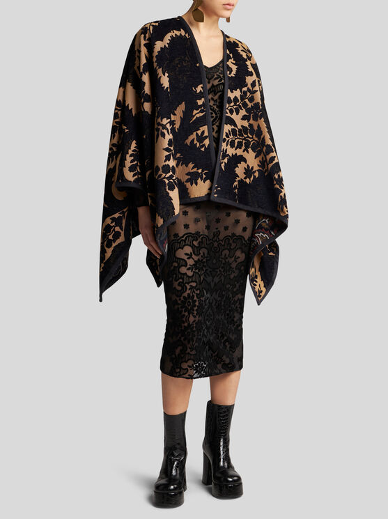 ETRO REVERSIBLE JACQUARD CAPE 