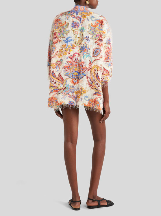 Etro Brushed-finish Jacket In Neutral